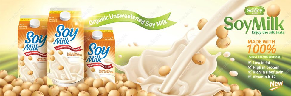 وکتور طرح  پوستر و بیلبورد شیر سویا  MV003990