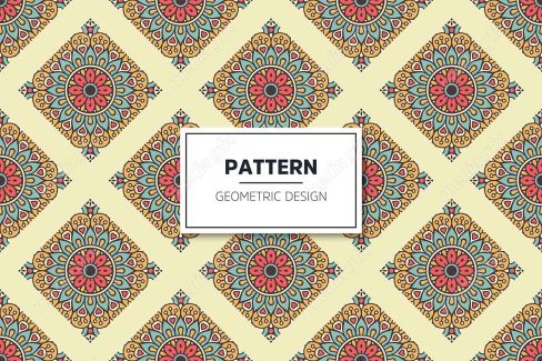 وکتور طرح پترن هندسی رنگی MV004026