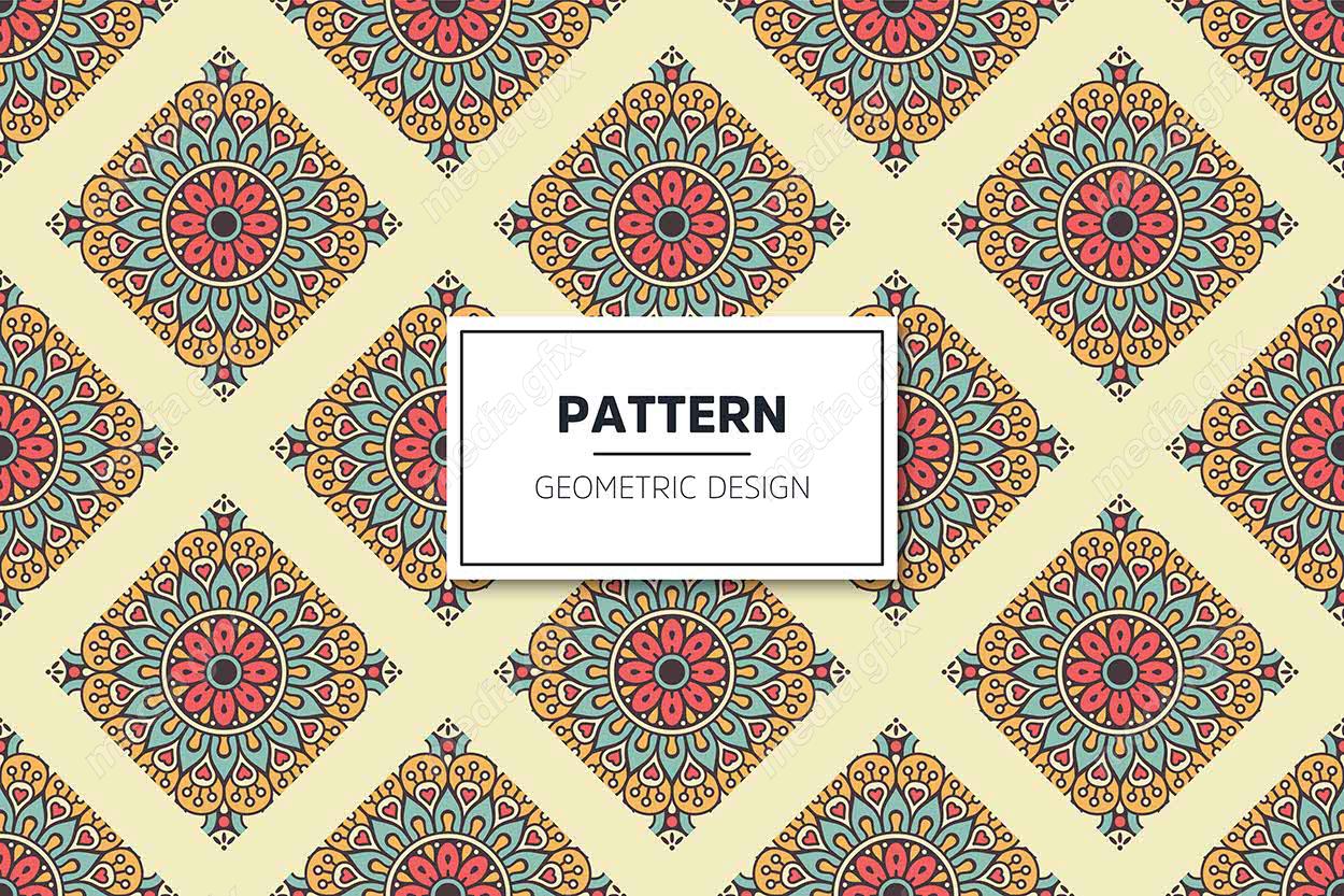 وکتور طرح پترن هندسی رنگی MV004026