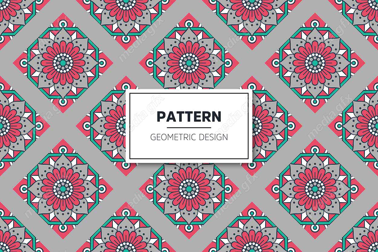 وکتور طرح پترن هندسی رنگی MV004027