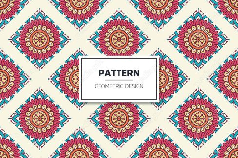 وکتور طرح پترن هندسی رنگی MV004028