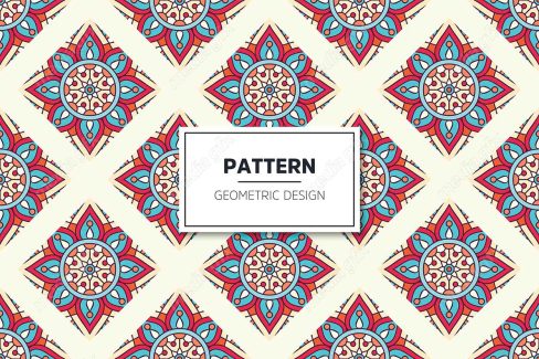 وکتور طرح پترن هندسی رنگی MV004029