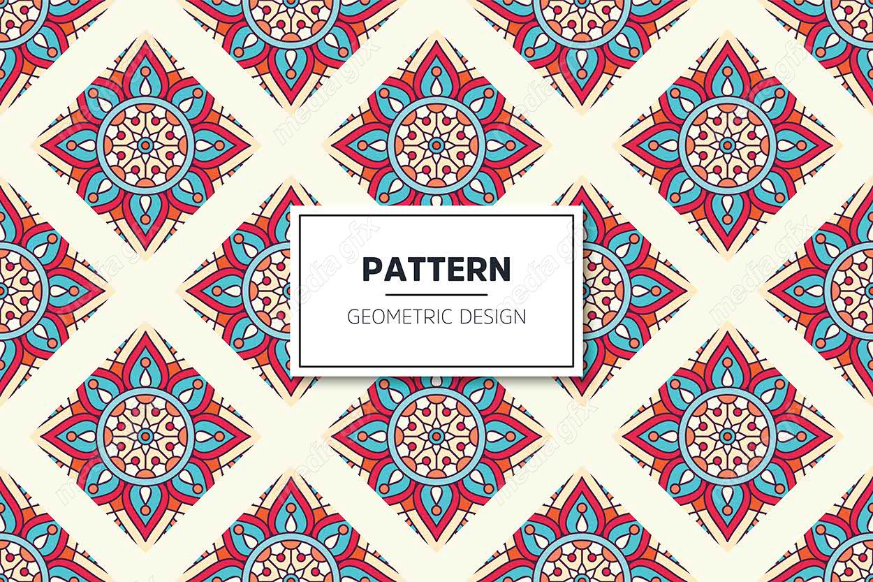 وکتور طرح پترن هندسی رنگی MV004029