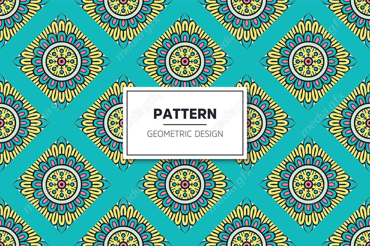 وکتور طرح پترن هندسی رنگی MV004030