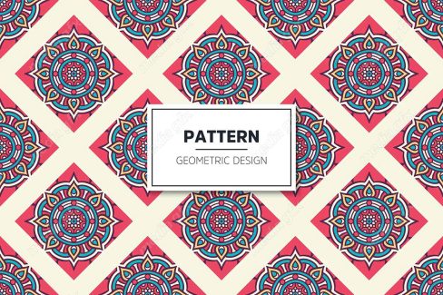 وکتور طرح پترن هندسی رنگی MV004031