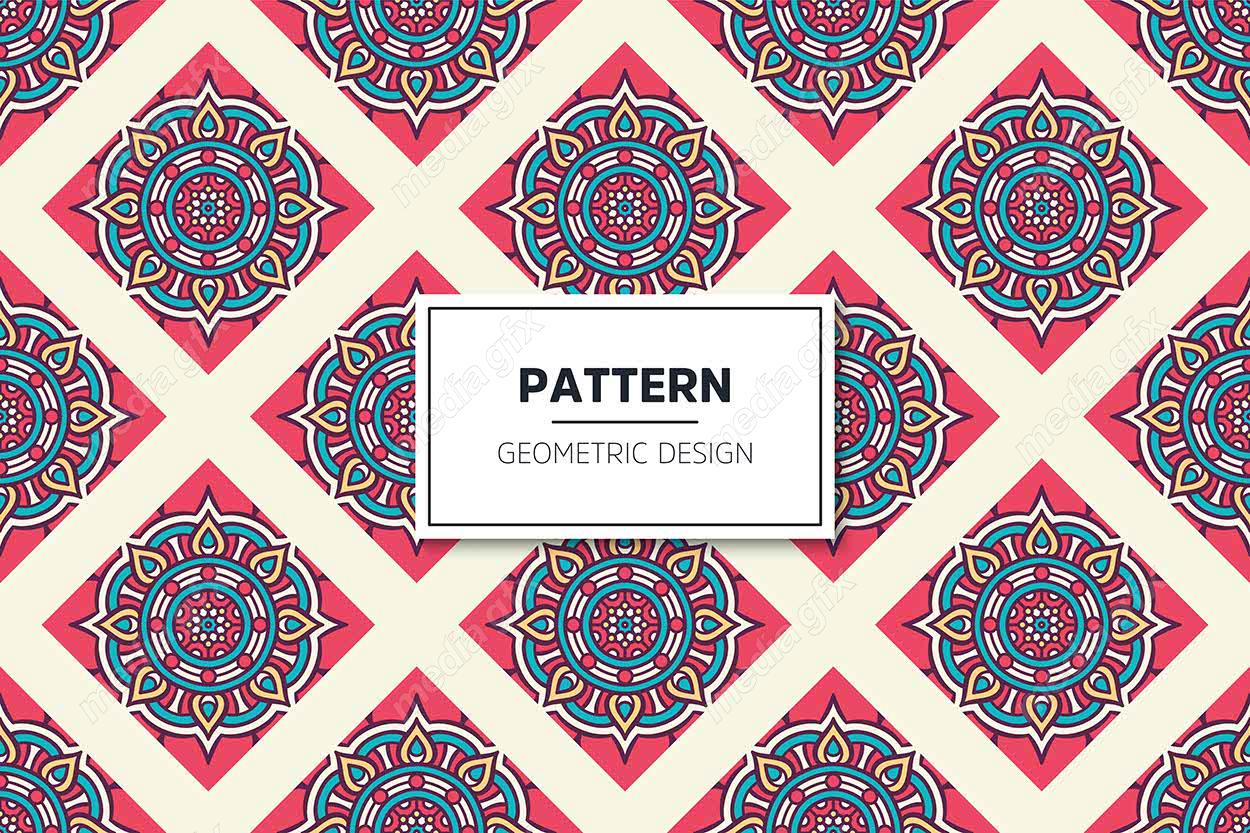 وکتور طرح پترن هندسی رنگی MV004031