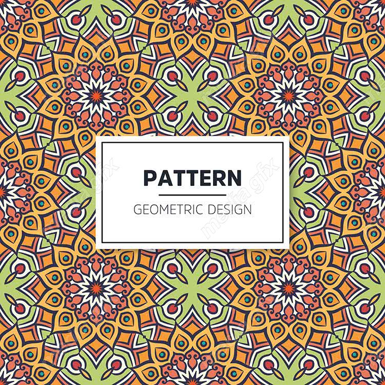 وکتور طرح پترن هندسی رنگی MV004040