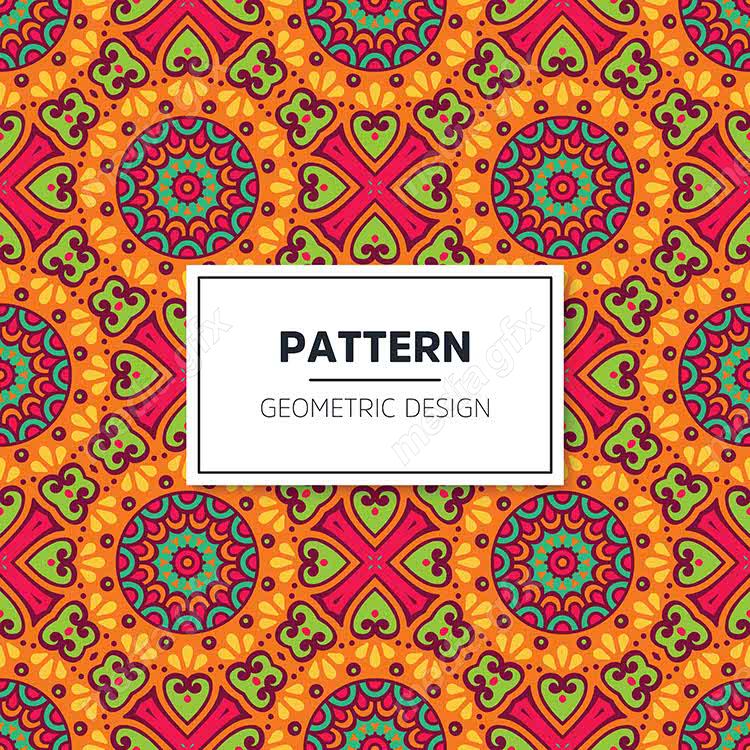 وکتور طرح پترن هندسی رنگی MV004041