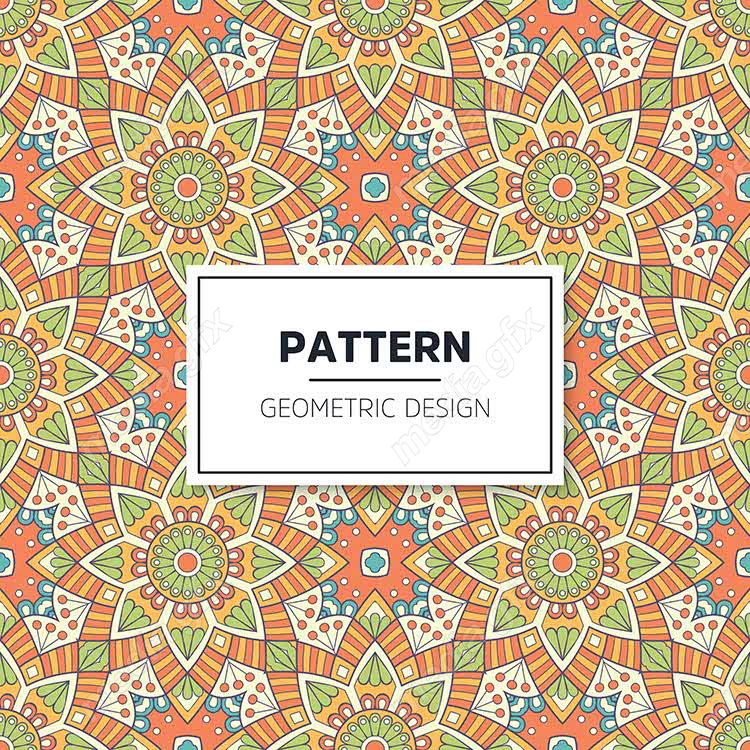 وکتور طرح پترن هندسی رنگی MV004044
