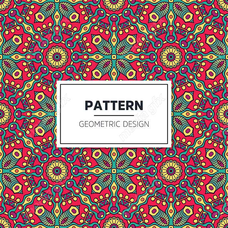 وکتور طرح پترن هندسی رنگی MV004045