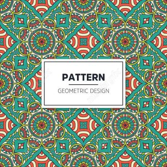 وکتور طرح پترن هندسی رنگی MV004048