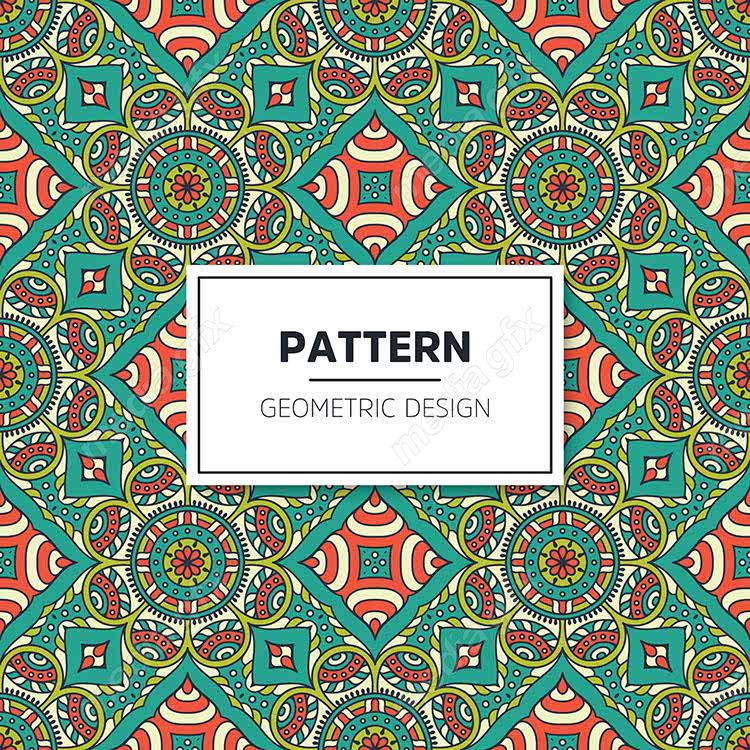 وکتور طرح پترن هندسی رنگی MV004048