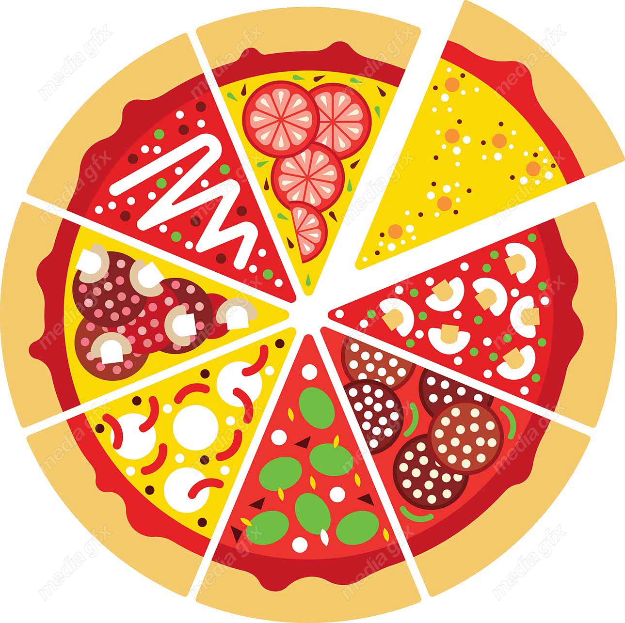 دانلود رایگان وکتور طرح لوگوی پیتزا و فست فود MV004051