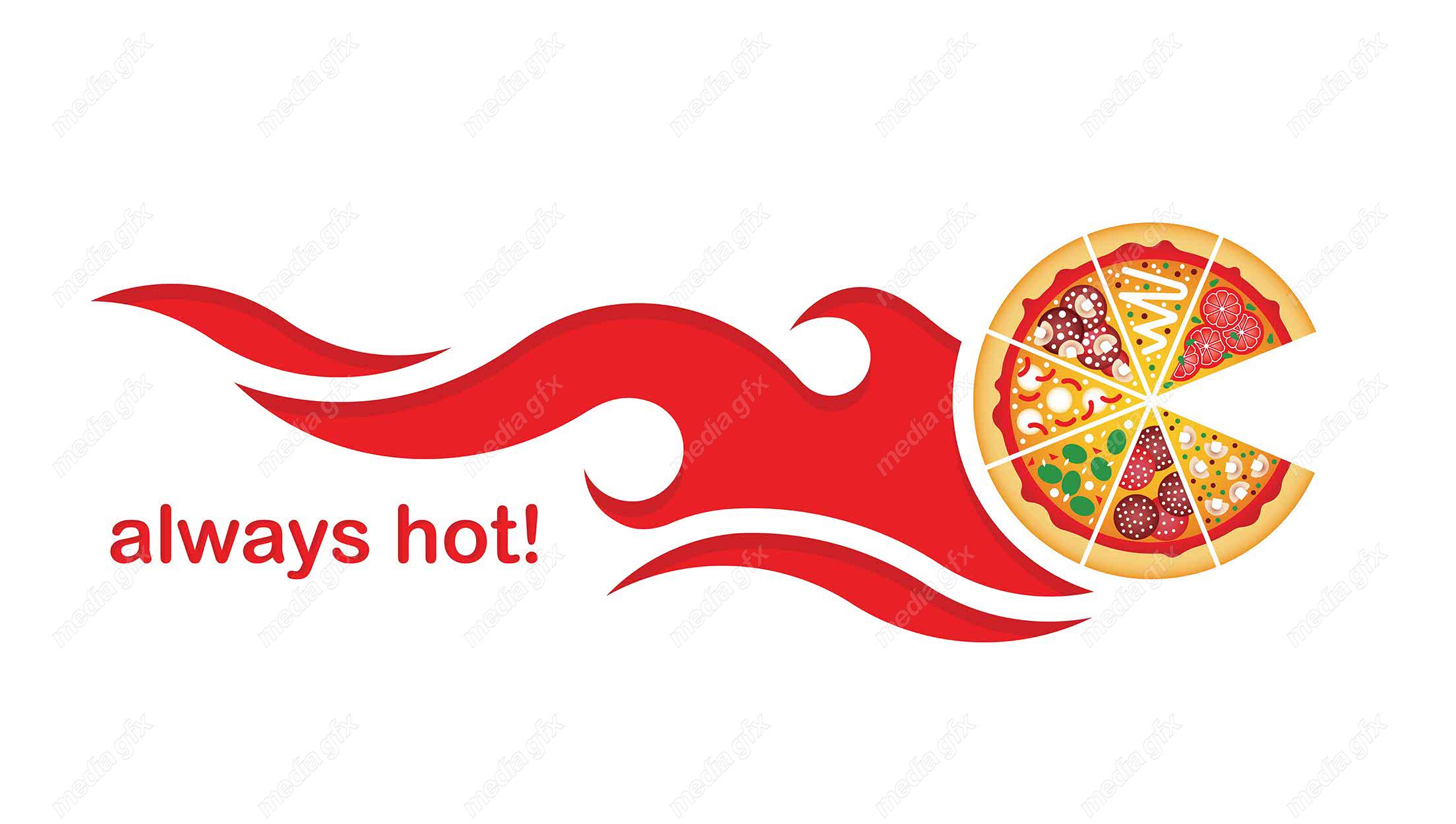 دانلود رایگان وکتور طرح لوگوی پیتزا و فست فود MV004057