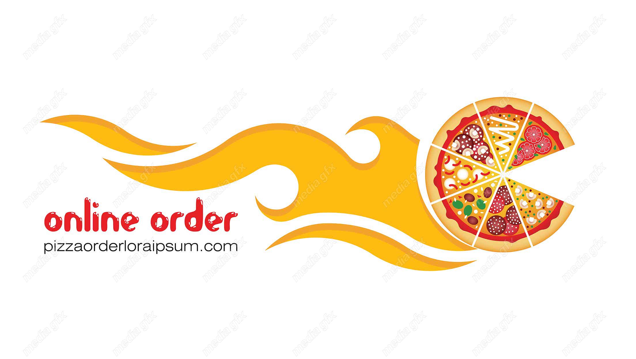 دانلود رایگان وکتور طرح لوگوی پیتزا و فست فود MV004060