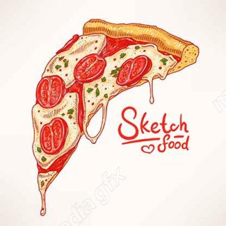 دانلود رایگان وکتور طرح لوگوی پیتزا و فست فود MV004065