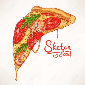 دانلود رایگان وکتور طرح لوگوی پیتزا و فست فود MV004071