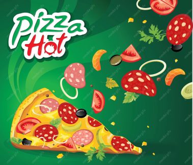 وکتور طرح پیتزای ایتالیایی MV004076