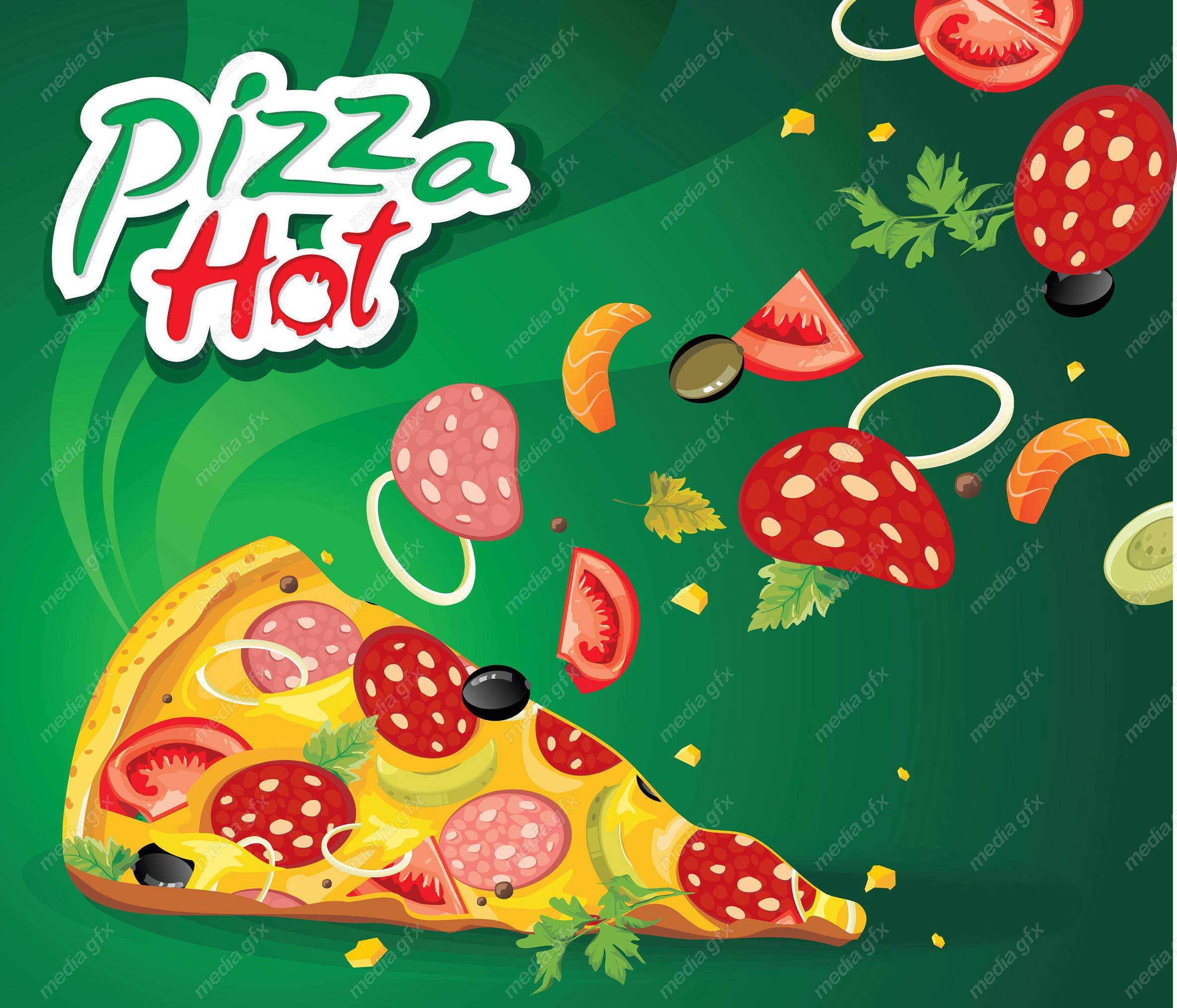 وکتور طرح پیتزای ایتالیایی MV004076