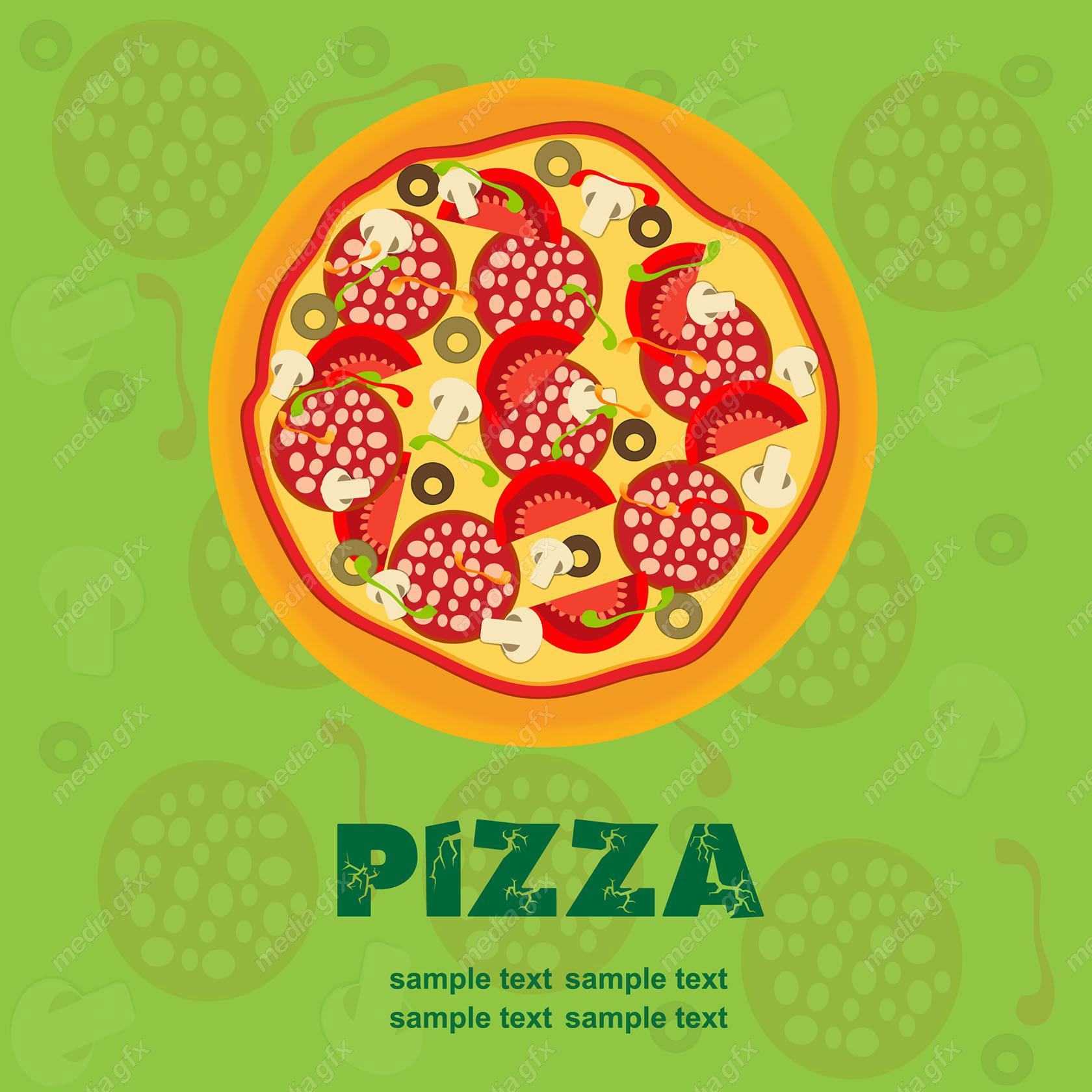 وکتور طرح پیتزای ایتالیایی MV004083