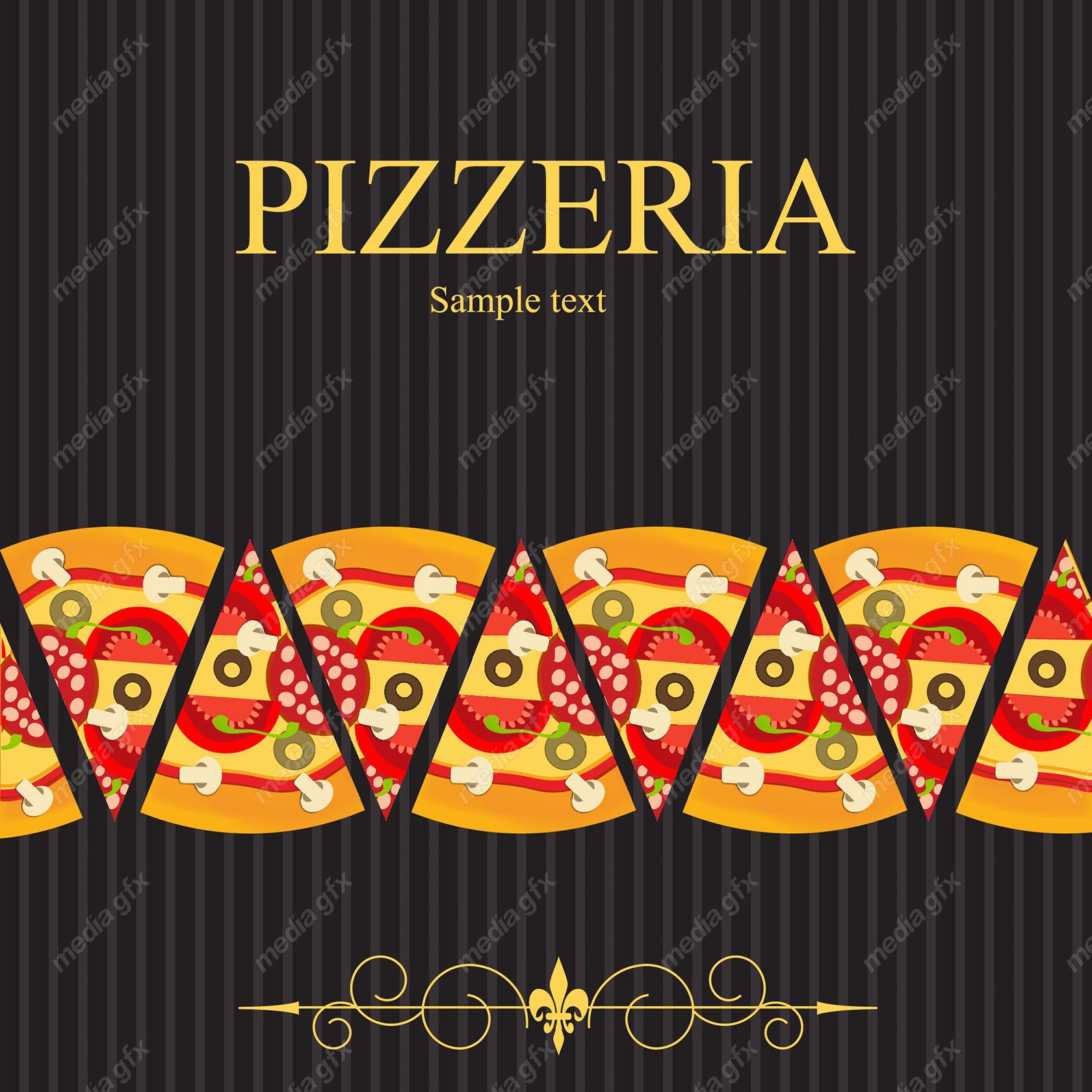 وکتور طرح پیتزای ایتالیایی MV004085