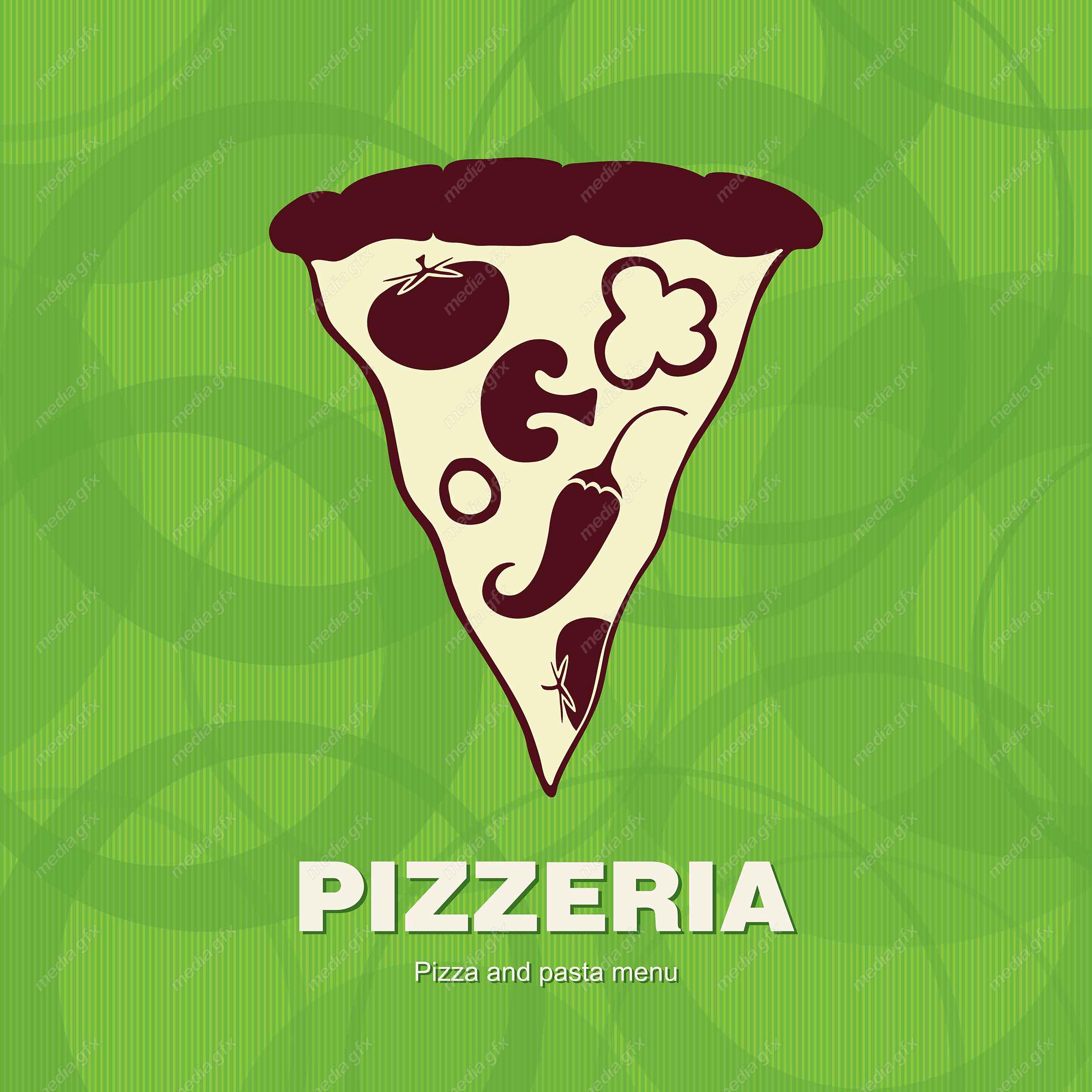 وکتور طرح پیتزای ایتالیایی MV004087
