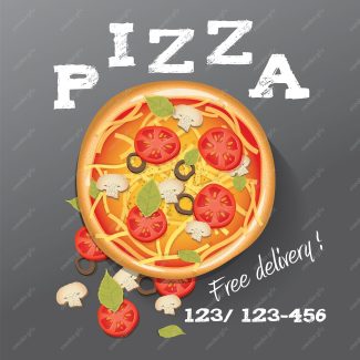 وکتور طرح پیتزای ایتالیایی MV004090