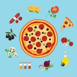 وکتور طرح پیتزای ایتالیایی MV004094