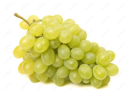 عکس با کیفیت خوشه انگور سبز پس زمینه سفید MJ004132