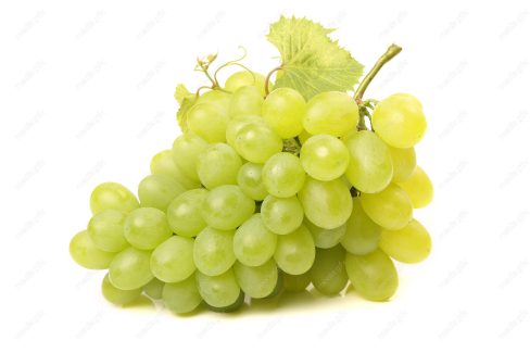 عکس با کیفیت خوشه انگور سبز پس زمینه سفید MJ004133