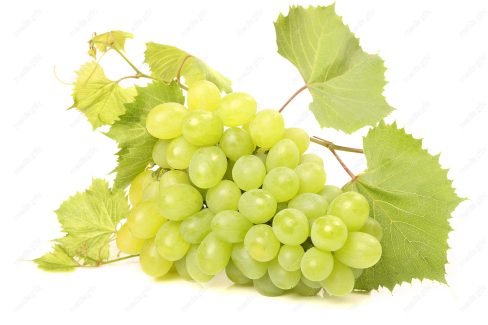 عکس با کیفیت خوشه انگور سبز پس زمینه سفید MJ004134