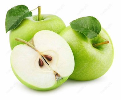 عکس با کیفیت سیب سبز پس زمینه سفید MJ004140