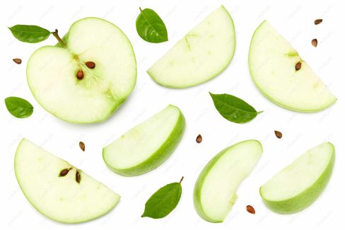 عکس با کیفیت سیب سبز پس زمینه سفید MJ004144