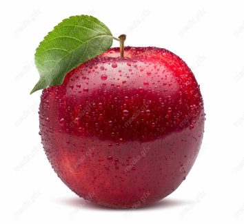 عکس با کیفیت سیب قرمز پس زمینه سفید MJ004159