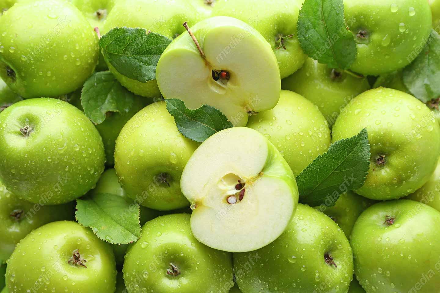 دانلود رایگان عکس با کیفیت پس زمینه سیب سبز MJ004168