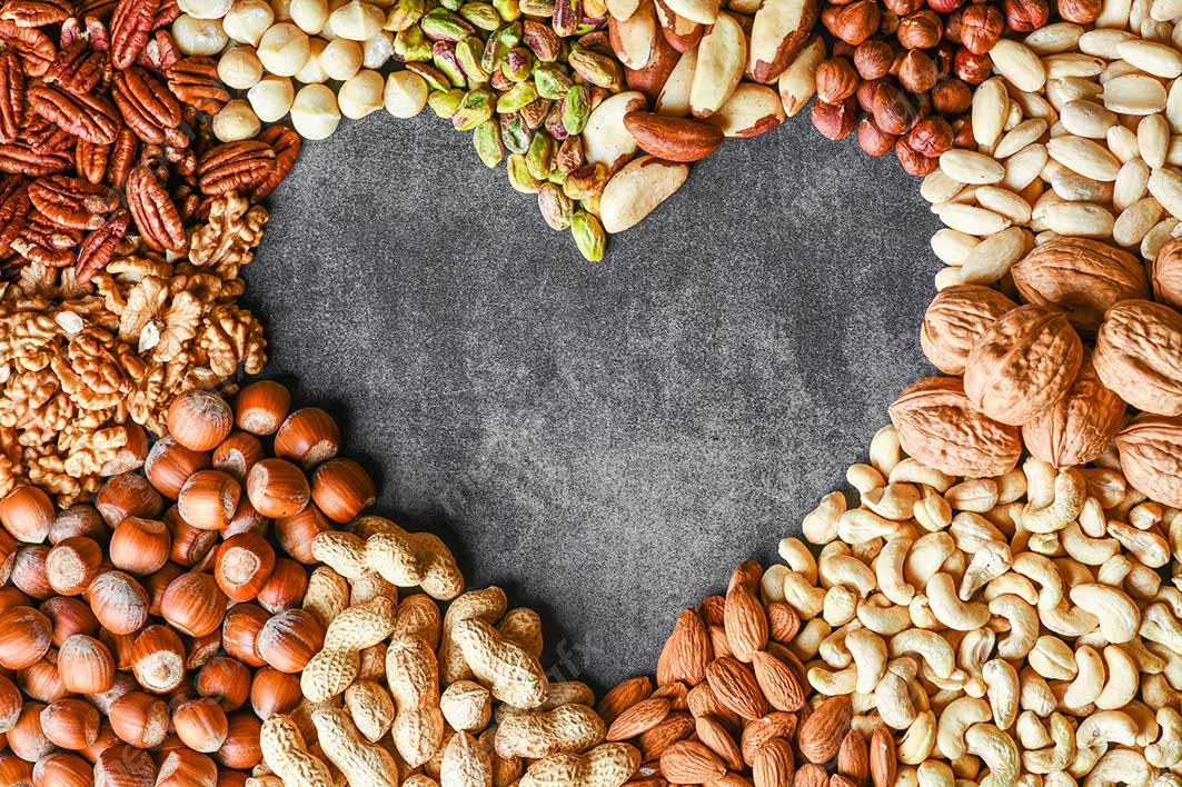 عکس با کیفیت پس زمینه آجیل مغز خام مخلوط MJ004197