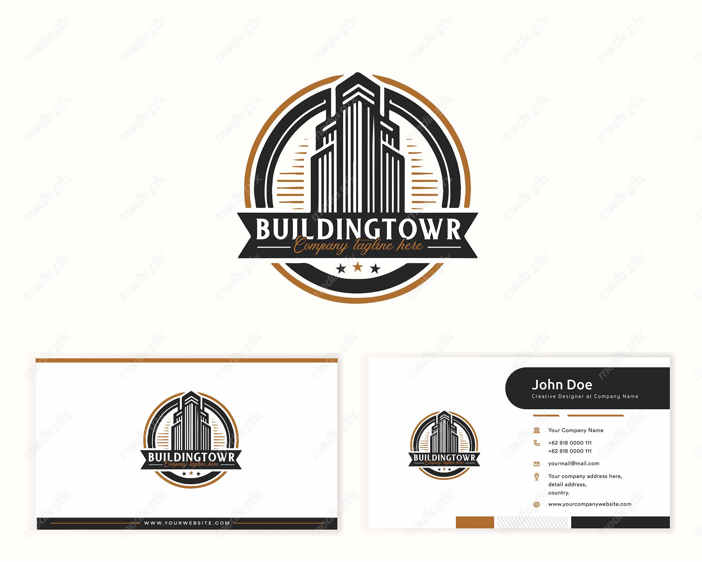 وکتور کارت ویزیت ساختمان املاک و مستغلات MV004238