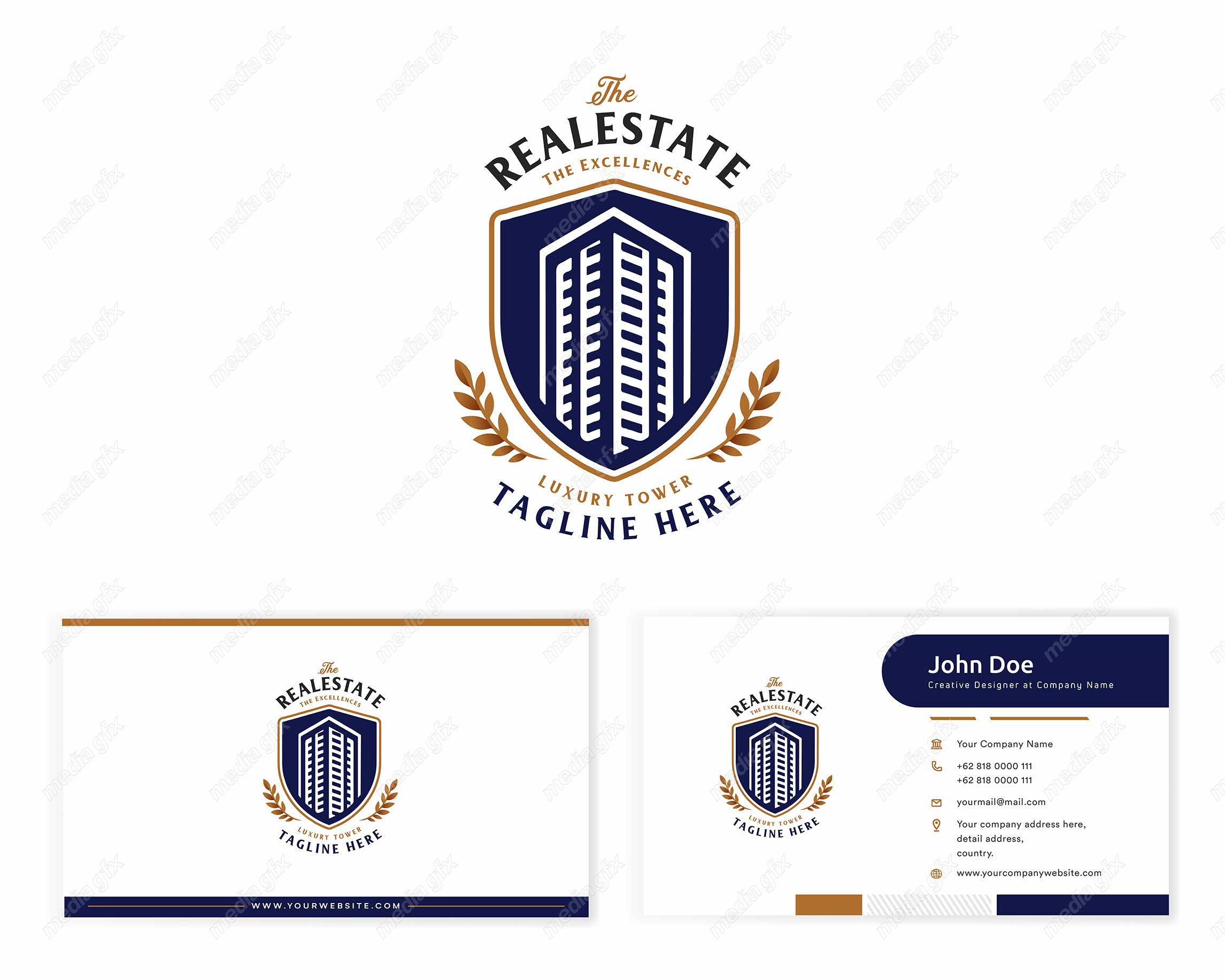 وکتور کارت ویزیت ساختمان املاک و مستغلات MV004239