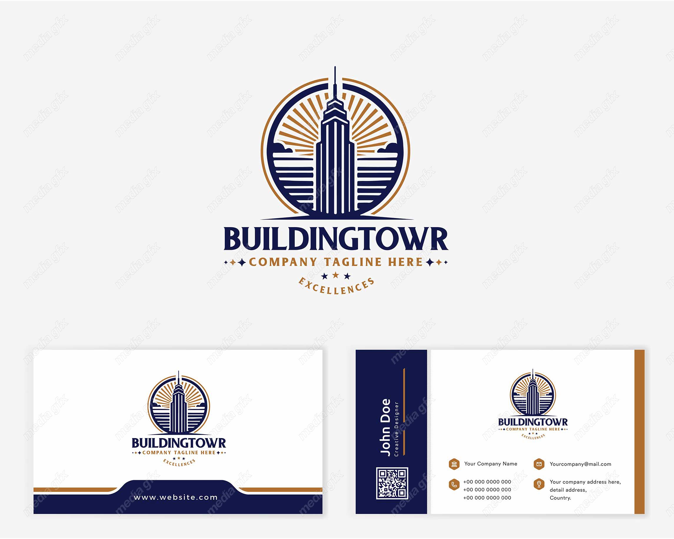 وکتور کارت ویزیت ساختمان املاک و مستغلات MV004241