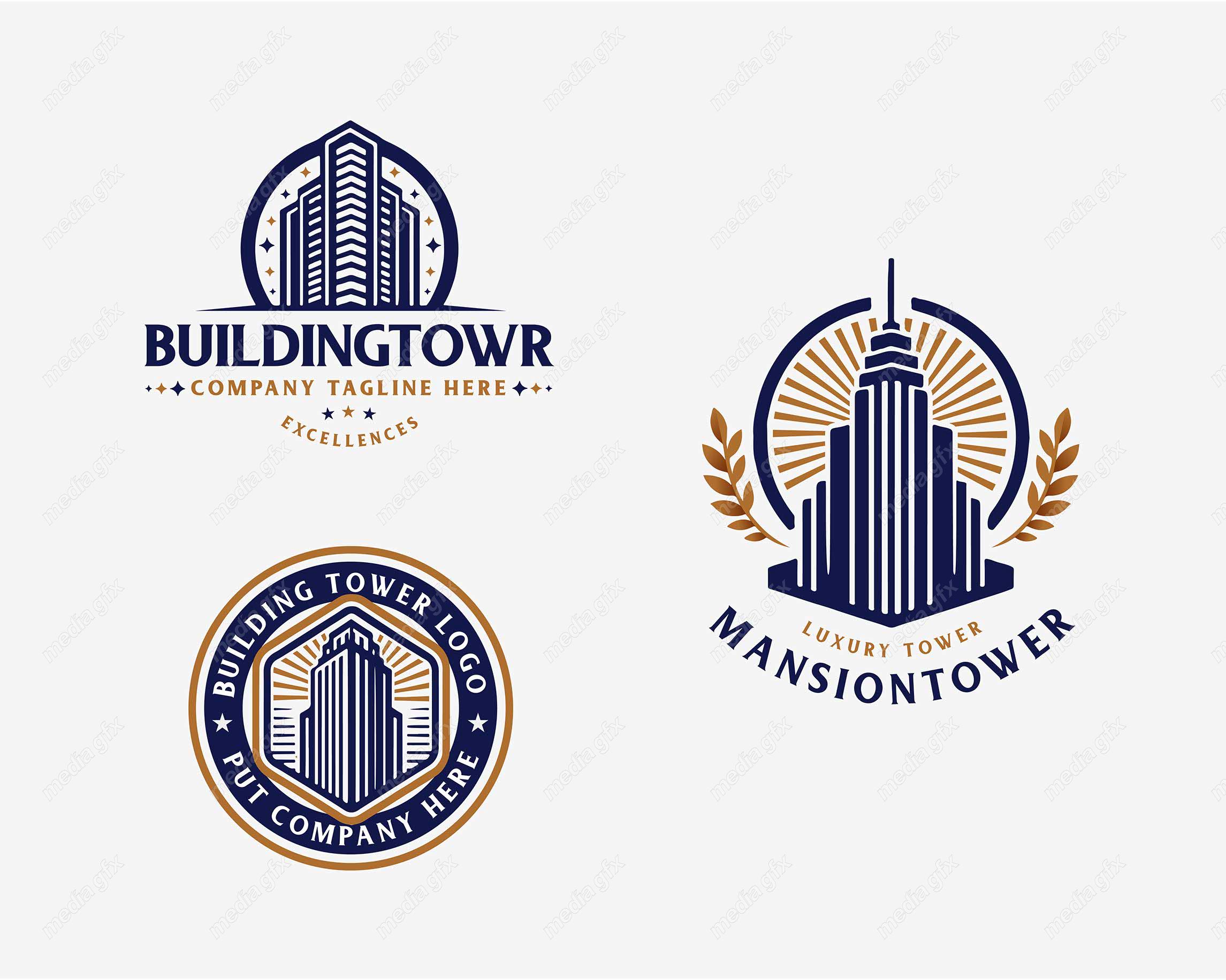 وکتور آرم و لوگوی ساختمان املاک و مستغلات MV004242