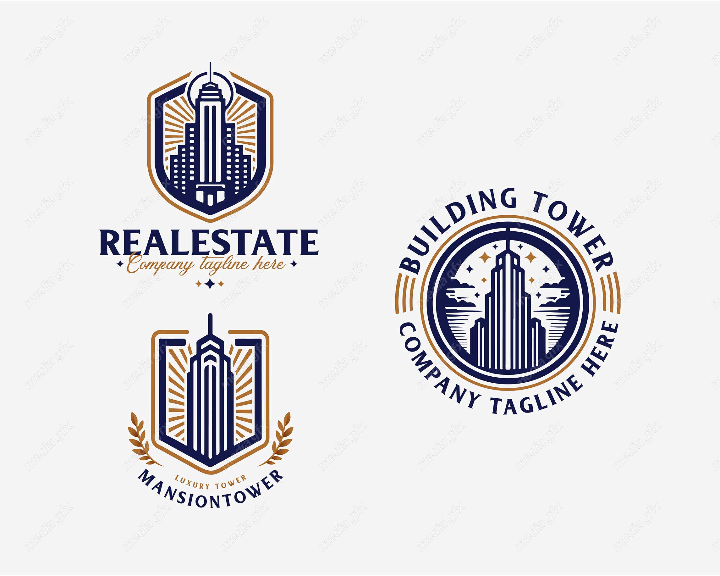 وکتور آرم و لوگوی ساختمان املاک و مستغلات MV004246