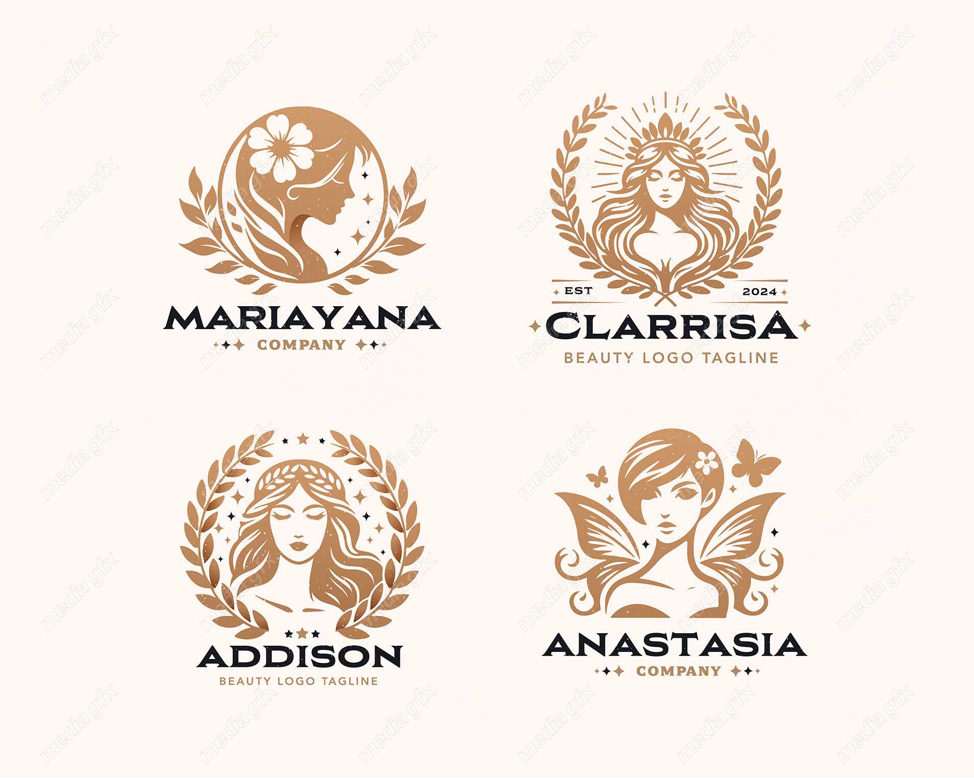 وکتور آرم و لوگوی سالن زیبایی و آرایشی   MV004250