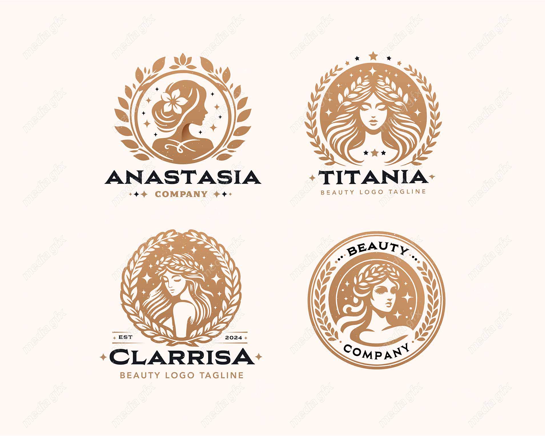 وکتور آرم و لوگوی سالن زیبایی و آرایشی   MV004251