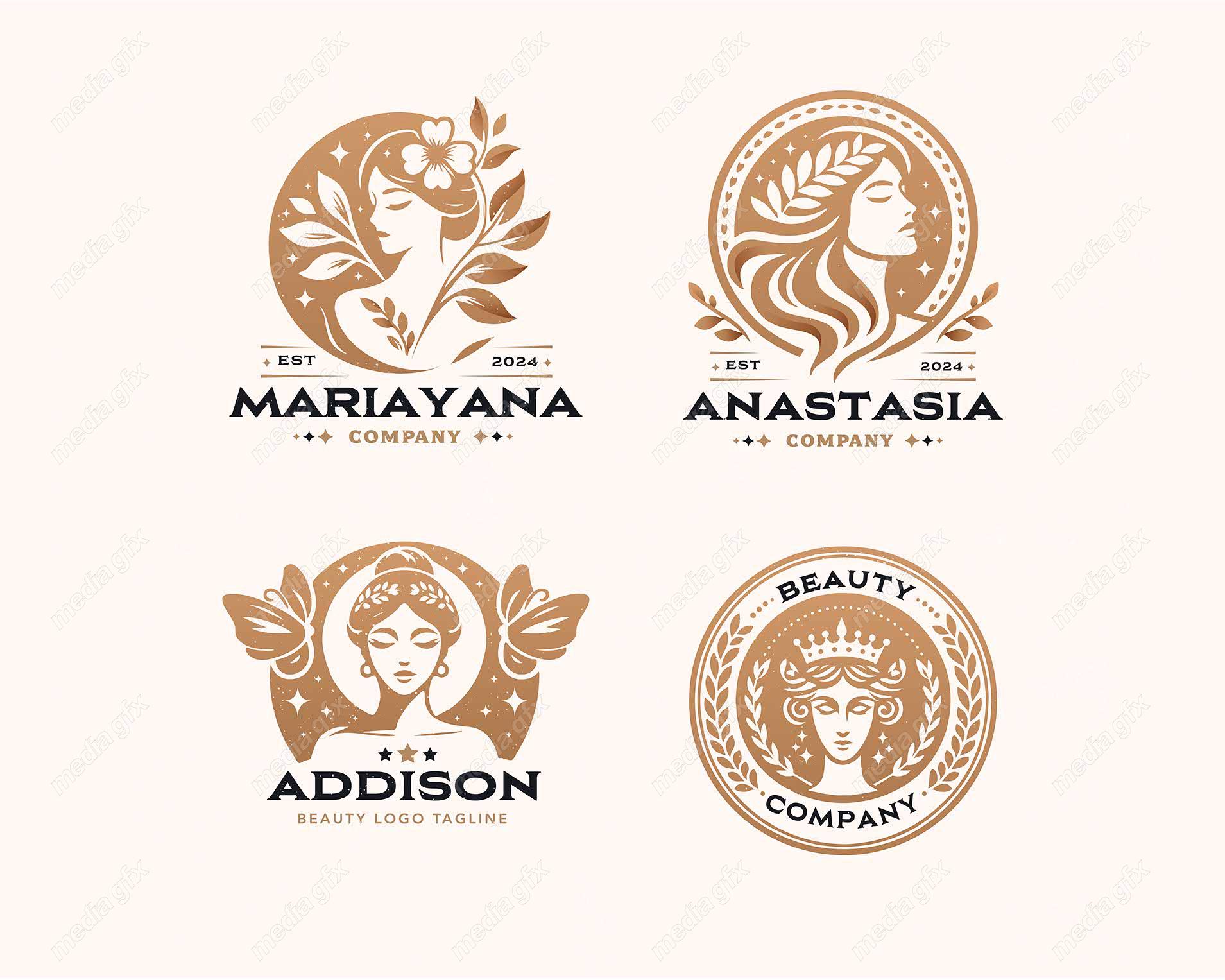 وکتور آرم و لوگوی سالن زیبایی و آرایشی   MV004253