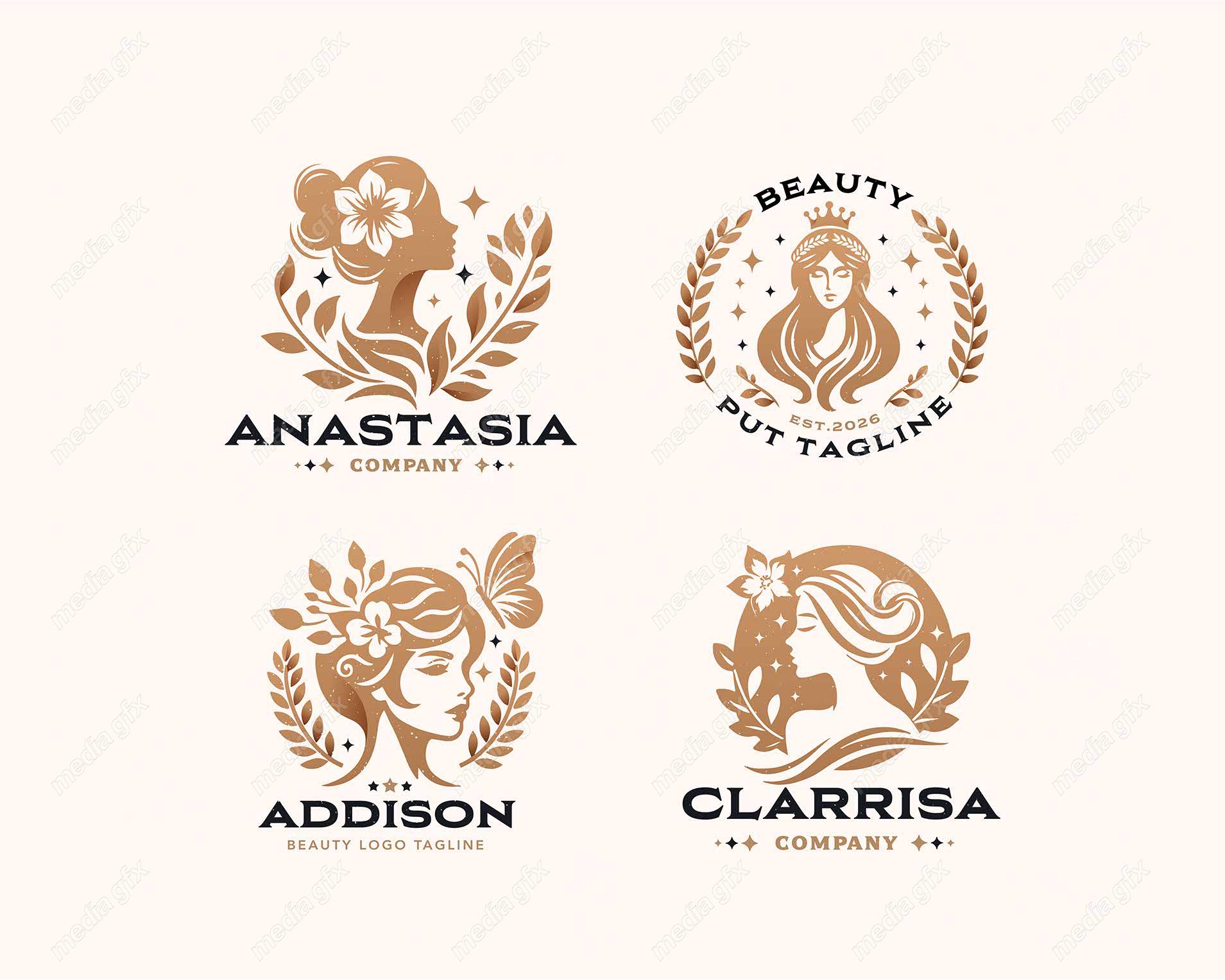 وکتور آرم و لوگوی سالن زیبایی و آرایشی   MV004255