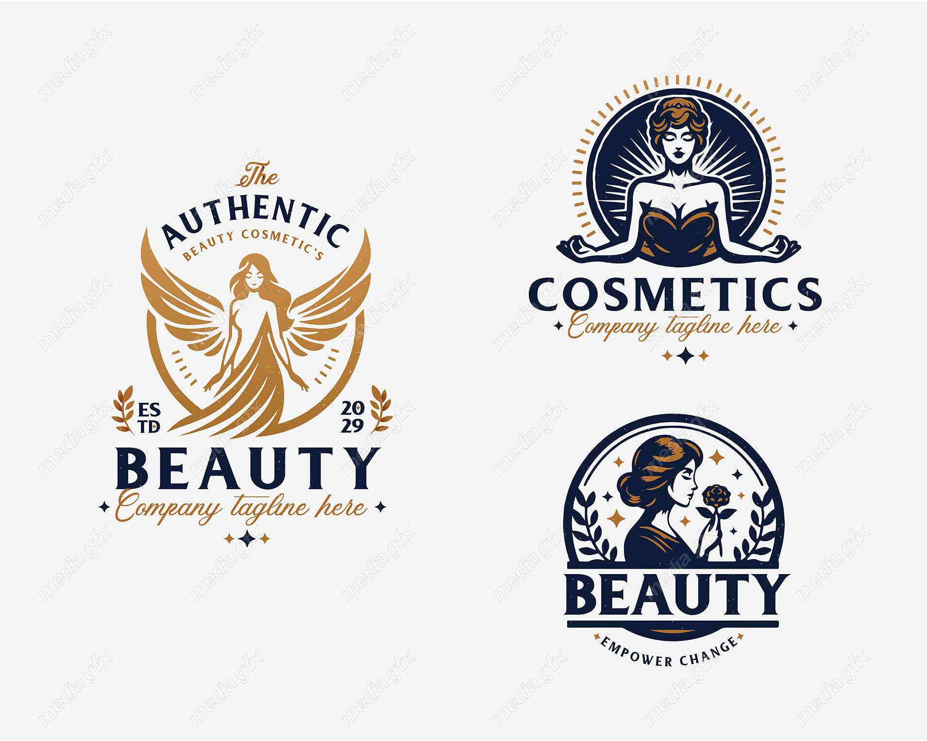 وکتور آرم و لوگوی سالن زیبایی و آرایشی   MV004257