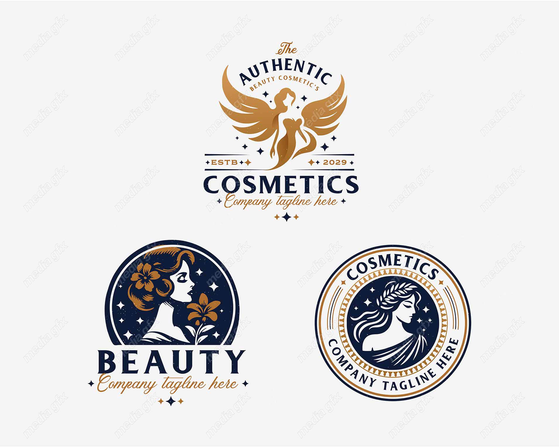 وکتور آرم و لوگوی سالن زیبایی و آرایشی   MV004259