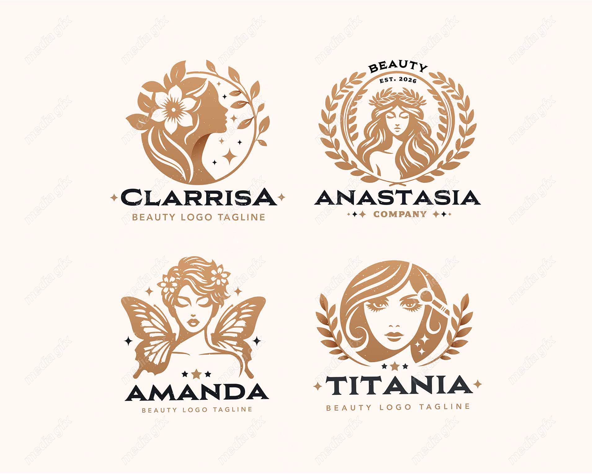 وکتور آرم و لوگوی سالن زیبایی و آرایشی   MV004261