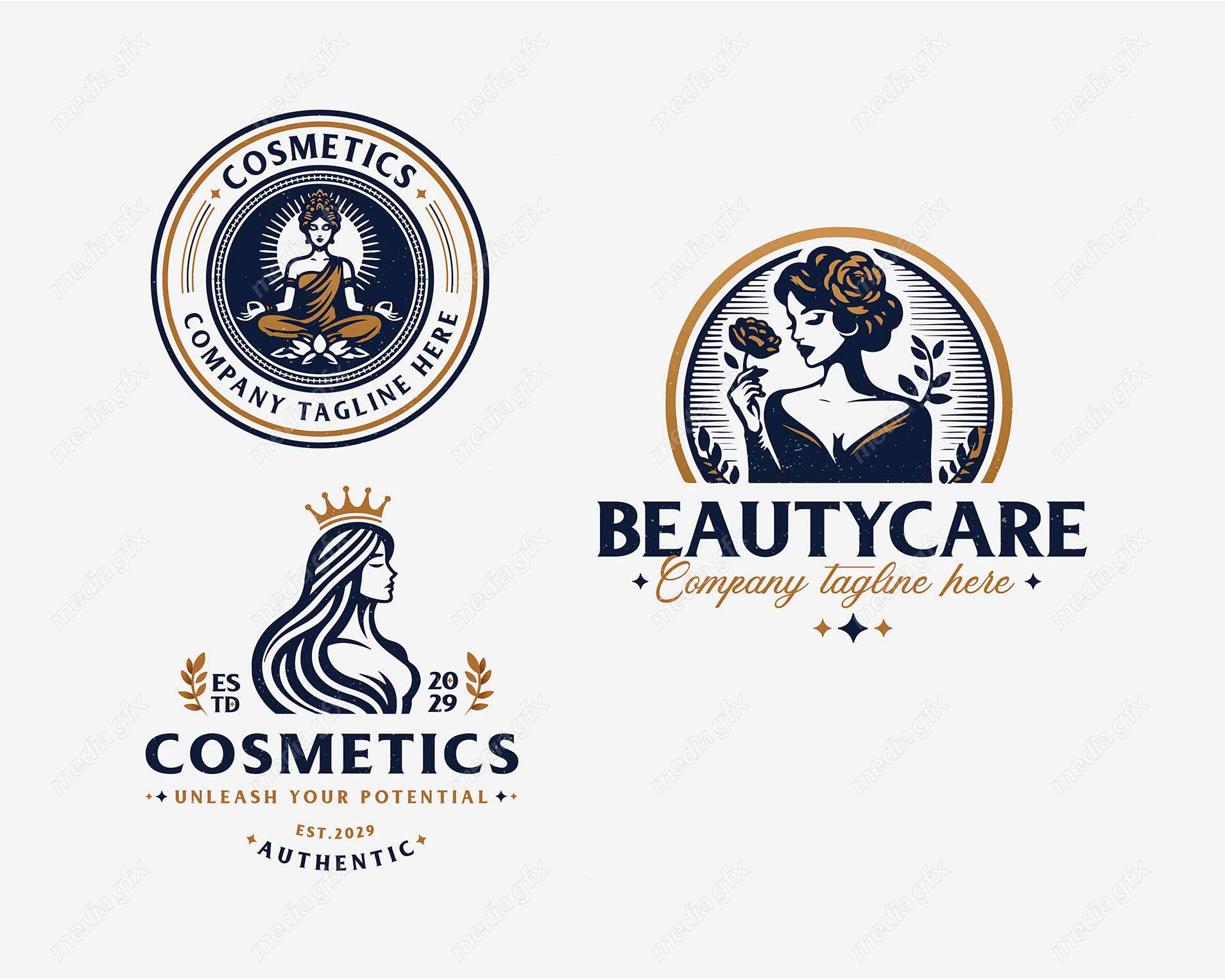 وکتور آرم و لوگوی سالن زیبایی و آرایشی   MV004264