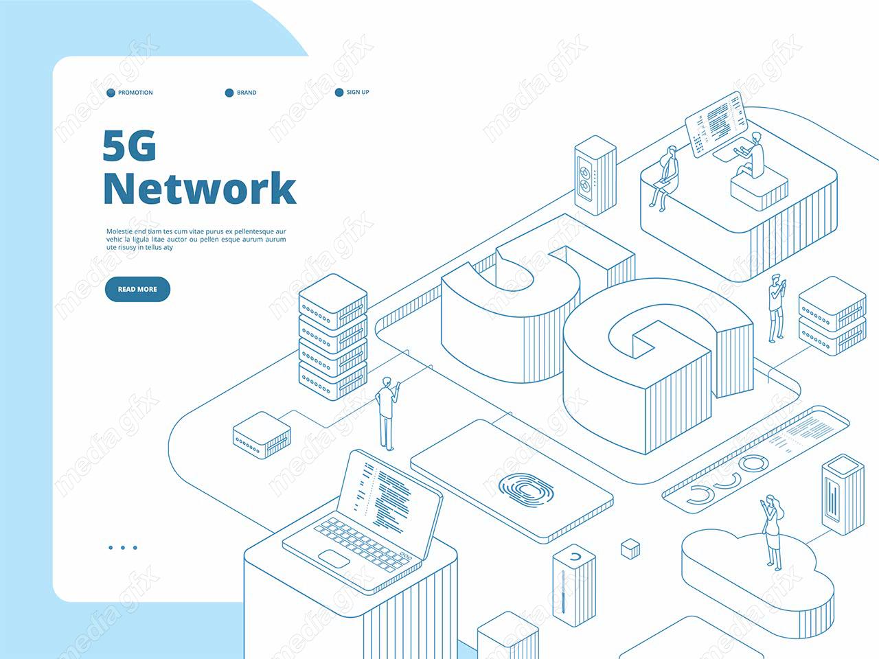 وکتور شبکه ارتباطی 5G MV004270